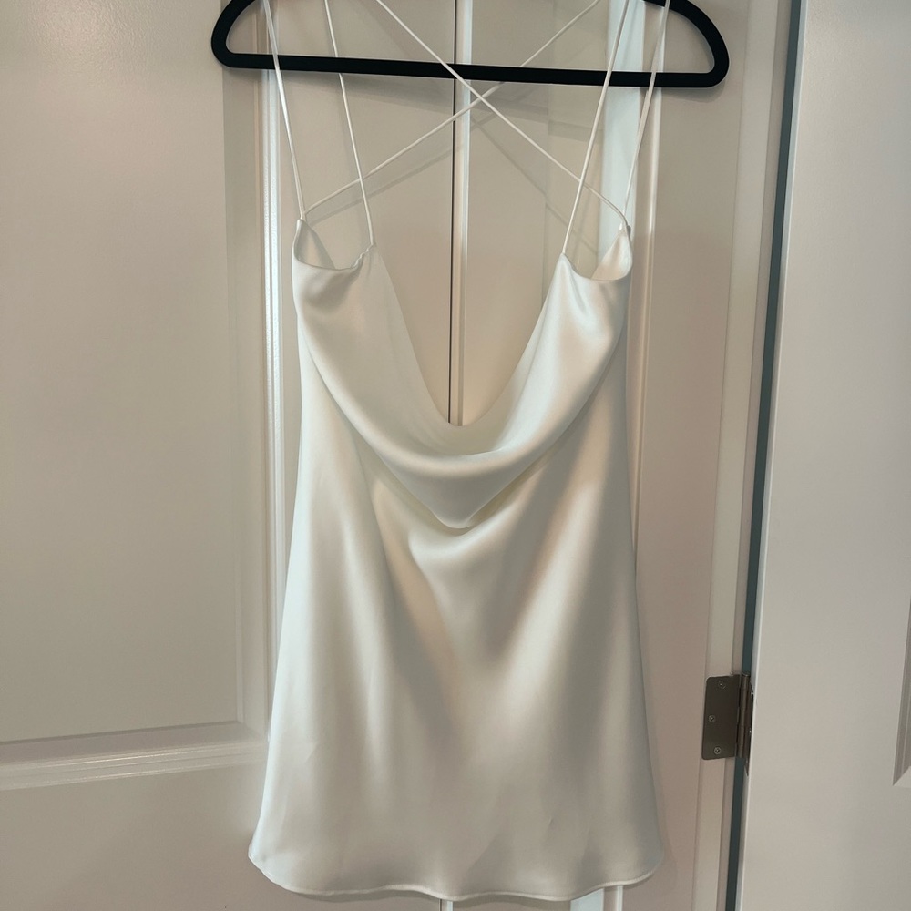 Zara white slip dress